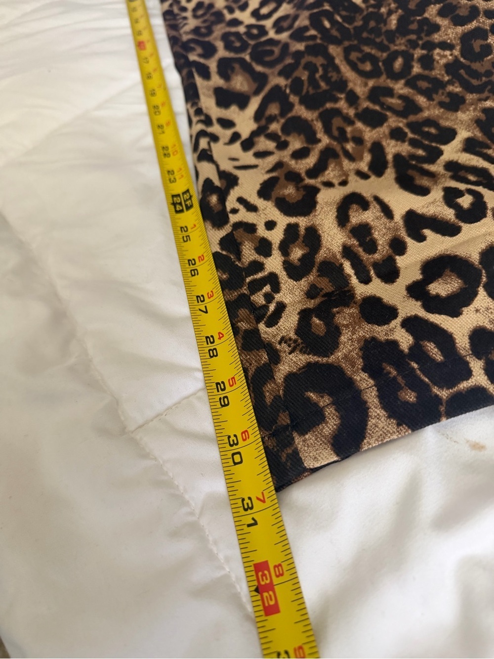Leopard Print Wide-Leg Pants in Beige Black - Picture 7 of 8